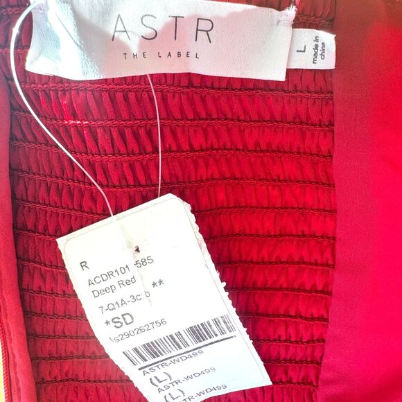 ASTR The Label Vivian Dress in Deep Red- Women's Large - New with Tags* - Picture 6 of 7